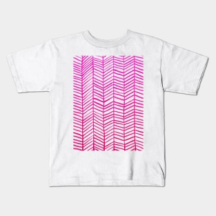 Herringbone Pink Kids T-Shirt